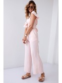 Powder crop top set with wide pants 8108 - Online store - Boutique